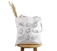 PYOUL Snail Lover Gift Snail Design Tote Bag Who Loves Snails Handbag Snail Owner Gift (Snail Design Tote)