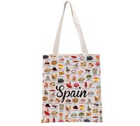 PYOUL Spain Lover Gift Spain Travel Tote Bag Spanish Culture Handbag Spain Tourism Gift Spain Vacation Gift (Spain Travel Tote)