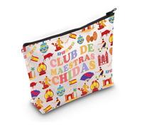 PYOUL Spanish Teacher Appreciation Gift Club De Maestras Chidas Makeup Bag Spanish Lover Cosmetic Bag Back to S-chool First Day Gift (Maestras Chidas Bag)