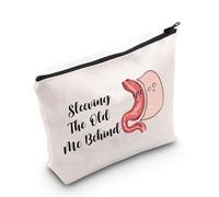 PYOUL Surgery Gastric Awareness Gift Sleeving The Old Me Behind Makeup Bag Gastric Sleeve Bariatric VSG Cosmetic Bag Surgery Gastric Merch (Old Me Behind Bag)