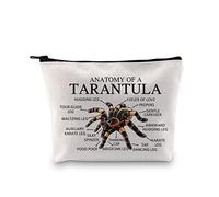 PYOUL Tarantulan Lover Gift Anatomy of A Tarantulan Makeup Bag Tarantula Mom Cosmetic Bag Tarantula Owner Gift Spider Lover Zipper Travel Bag (of A Tarantulan B)