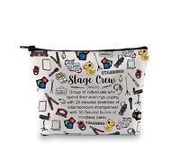PYOUL Theater Tech Gift Stage Crew Definition Makeup Bag Stage Manager Cosmetic Bag Theater Tech Crew Gift (Stage Crew Definit B)