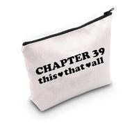 PYOUL Thriller Book Lover Gift Chapter 39 This That All Makeup Bag Bookworm Reader Cosmetic Bag Chapter 39 Bookish Gift (Chapter 39 Bag)