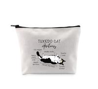 PYOUL Tuxedo Cat Lover Gift Tuxedo Cat Anatomy Makeup Bag Tuxedo Cat Mom Cosmetic Bag Tuxedo Cat Owner Gift (Tuxedo Cat Anatomy B)