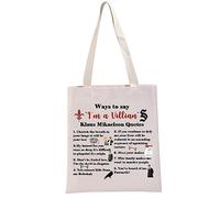 PYOUL TV Show Inspired Gift I'm A Villian Tote Bag Klaus Mikaelson Fan Handbag Vampire Themed TV Series Merch (A Villian Tote)