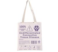 PYOUL UCTD Awareness Gift 100% Autoimmune Chaos Tote Bag Autoimmune Disease Handbag UCTD Warrior Gift (100% Autoimmune Chaos T)