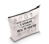 PYOUL Vet Nurse Appreciation Gift Female Vet Makeup Bag Vet Tech Cosmetic Bag Veterinarian Technologist Gift (Female Vet Bag)