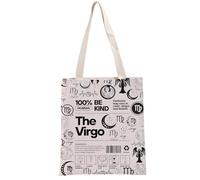 PYOUL Virgo Inspired Gift 100% Human Be Kind The Virgo Tote Bag Astrology Lover Handbag Zodiac Virgo Merch (The Virgo Tote)