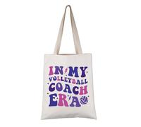 PYOUL Volleyball Coach Appreciation Gift My Volleyball Coach Era Tote Bag Volleyball Lover Handbag Coach Life Gift (Volleyball Coach Era T)