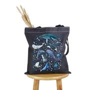 PYOUL Whale Lover Gift Ocean Animals Whales Tote Bag Ocean Fan Handbag Marine Biology Lover Gift (Ocean Animals Whales T)