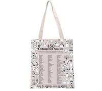 PYOUL Wildlife Conservation Gift 150 Endangered Species Tote Bag Wildlife Lover Handbag Animal Lover Gift (Endangered Species T)
