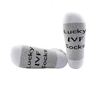 PYOUL1 pair Lucky IVF Socks Lucky Transfer Socks In-vitro IVF Merch Infertility Gift F Embryo Transfer Merch (Lucky IVF Socks 1 Pair EU)