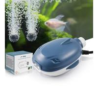 PYPABL 2.5W Quiet Aquarium Air Pump, 1 Outlet 2 Outlets Dual Motor Adjustable Oxygen Fish Tank Pump, Aquarium Air Bubbler for 20 to 300 Litres