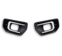 PYPFQUMQGR 1 Pair LED Daytime Running Light Dynamic Turning Signal Car 12V LED DRL Fog Lamp Cover For Ford For Ranger 2023 2024 (Whiteyellow)