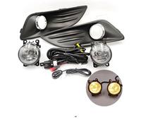 PYPFQUMQGR 1 Set For Ford For Fiesta 2013 2014 2015 2016 2017 LED Front Bumper Fog Lamp Fog Light Wire Harness Fog Lamp Grille Cover (Halogen set)