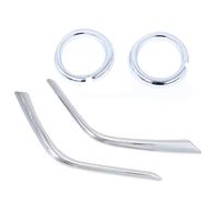 PYPFQUMQGR 2PCS ABS Chrome Car Front Headlight Fog Lamp Cover Trim For Mitsubishi For Outlander 2019 2020 2021 Car Styling Accessories (Beige)