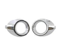 PYPFQUMQGR 2Pcs/Pair Chrome Car Front Bumper Fog Light Lamp Frame Surround Cover Trim For Ford For Fiesta 2008 2009 2010 2011 2012
