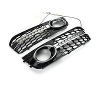 PYPFQUMQGR 2X Honeycomb Mesh Grille Flowing LED Fog Light Turn Signal For A4 B8 2009-2011