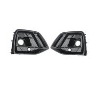 PYPFQUMQGR Car Front Bumper Fog Light Grille Grill Cover With ACC Hole For Q5 SQ5 S-Line Sline Sport 2021 2022 2023 Left Right (Black 1 Pair)