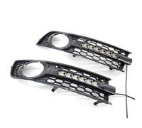 PYPFQUMQGR Car Turn Signal Fog Light DRL Cover Bumper Grille For A4 B6 Sedan 2001 2002 2003 2004 2005 Matte Black