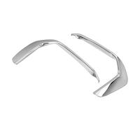 PYPFQUMQGR For A6 C8 S- Line 2019 2020 2021 2022 S6 ABS Front Bumper Fog Light Trim Lamp Eyelid Eyebrow Strip Cover Cars Accessories (Chrome Silver)