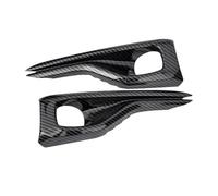 PYPFQUMQGR For Ford For Focus MK4 2019+ Fog Light Cover Fog Lamp Eyebrow Trim Strips ABS Carbon Fiber Style Chromium Styling Car Accessories (Carbon fiber style)