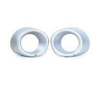 PYPFQUMQGR For Mitsubishi For Outlander 2013 2014 2015 Car ABS Silver Black Front Bumper Fog Light Lamp Cover Frame Bezel Shell Hood (Silver one pair)