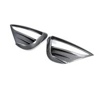 PYPFQUMQGR For Tesla Model Y 2024 Accessories ABS Black Carbon Fog Lamps Shade Car Front Fog Light Hoods Eyebrow Eye Wind Knife Cover Trim (Bright carbon)