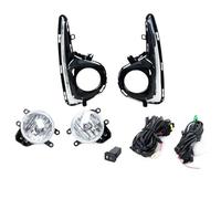PYPFQUMQGR For Toyota For Yaris For Vitz 2018 2019 2020 Car Fog Lamp DRL Daytime Running Light Fog Light Frame Cover White Chrome Trim (A Set)