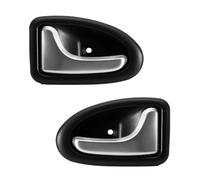 PYPFQUMQGR Inner Handle for R&enault Car Inside Inner Door Knob Interior Door Handle Left Right Fit for Clio 2000-2009 2/3-4/5 Doors Silver Matte Handles(Pair)