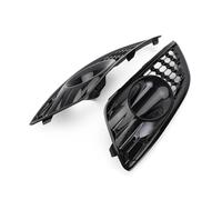 PYPFQUMQGR Pair Grille Gloss Black Front Fog Light Lamp Cover Fit For Ford For Fiesta 2013-2017 Car Accessories