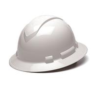 Pyramex - HP54110 Ridgeline Full Brim Hard Hat, 4-Point Ratchet Suspension, White