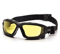 Pyramex I-Force Sporty Dual Pane Anti-Fog Goggle, Black Frame/Amber Anti-Fog Lens