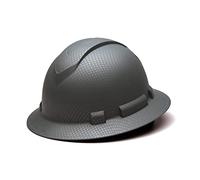 Pyramex Ridgeline Full Brim Hard Hat 4 Point Ratchet Matte Silver Graphite Pattern