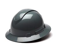 Pyramex Ridgeline Full Brim Hard Hat 4 Point Ratchet Slate Gray