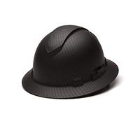 Pyramex Ridgeline Full Brim Hard Hat 4 Point Ratchet Vented Matte Black Graphite Pattern