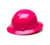 Pyramex Ridgeline Full Brim Hard Hat 6 Point Ratchet Pink