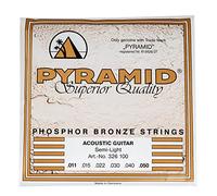 Pyramid 326100 Phosphor Bronze Roundwound Hex Core Acoustic Guitar String Set- Semi Light