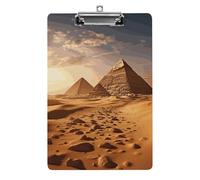 Pyramid Africa Desert Clipboard, A4 Acrylic Clipboard with Hanging Hole, Ultra-Light Clip Board - Holds 100 Sheets, Shatterproof Document Holder for Office, 12.5" X 8.5"