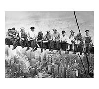 Pyramid America Charles Ebbets Workers Lunch Atop A Skyscraper Black White Photo Cool Wall Decor Art Print Poster 90x60