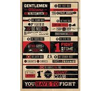 Pyramid America Fight Club Rules Typography Cool Wall Decor Art Print Poster 60x90