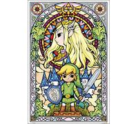 Pyramid America Legend Of Zelda Stained Glass Video Game Gaming Cool Wall Decor Art Print Poster 60x90