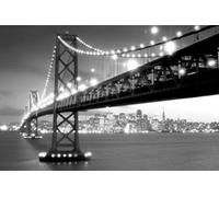 Pyramid America San Francisco Bay Bridge Photography Cool Wall Decor Art Print Poster 90x60