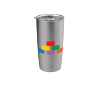 Pyramid Brick Master Builder Block Building Brick Builder Stainless Steel Insulated Tumbler