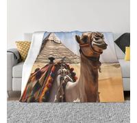 Pyramid Camel Blanket 50"x40", Ultra-Soft Fleece Throw Blanket for Bed or Couch, Lightweight Micro Flannel Throws Air Conditioning Quilt, Ultra Luxurious Warm and Cozy for All Seasons