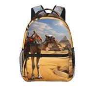 Pyramid Camel Cute Backpack Waterproof Lightweight Casual Backpack One Size Daypack Travel Laptop Bag For Men Women