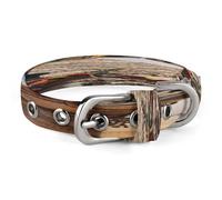 Pyramid Camel Dog Collar Adjustable Pet Collar Stainless Steel D-Ring Collar Oxford Cloth Cat Collar Strap with Metal Buckle for Small Medium Dog