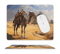 Pyramid Camel Leather Mouse Pad - 8 * 10 Inch.Rectangular Mouse Pads for Premium-Textured Waterproof Surface. Printed Mouse Mat for Computer & Gaming Laptop, Office & Home.