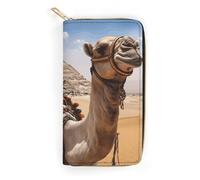 Pyramid Camel Leather Wallet, Bifold Stylish Wallets, Credit Card Holder for Passport Covers, Purse Passport Bag for Men Women