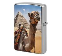 Pyramid Camel Lighter Case Pouch Double-Sided Metal Lighter Sleeve Scratch & Drop Resistant Lighters Protector Fits Standard Kerosene Lighters Pocket Protective Cover for Camping Party